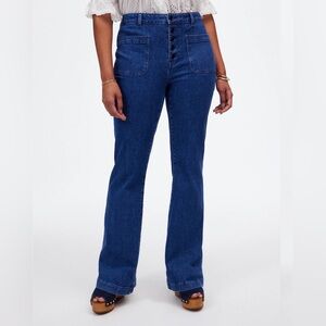 Madewell Jeans Curvy Flea Market Flares Blue